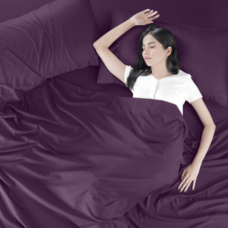 Utopia Bedding King Bed Sheets Set - 4 Piece Bedding - Brushed Microfiber - Shrinkage and Fade Resistant - Easy Care (King, Purple) - Image 3